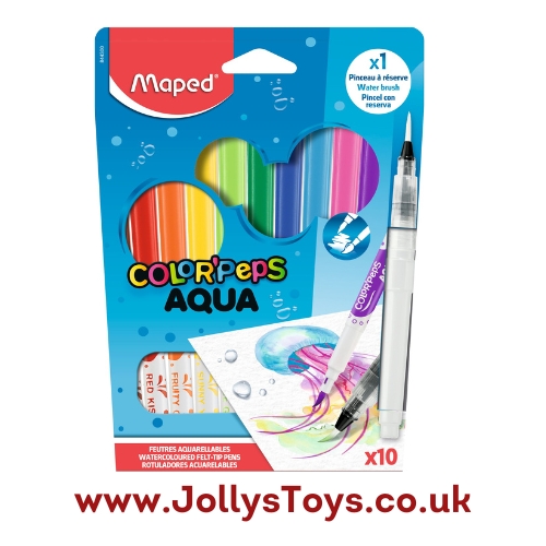 Color'Peps Aqua Felt-Tip Pens, 10s